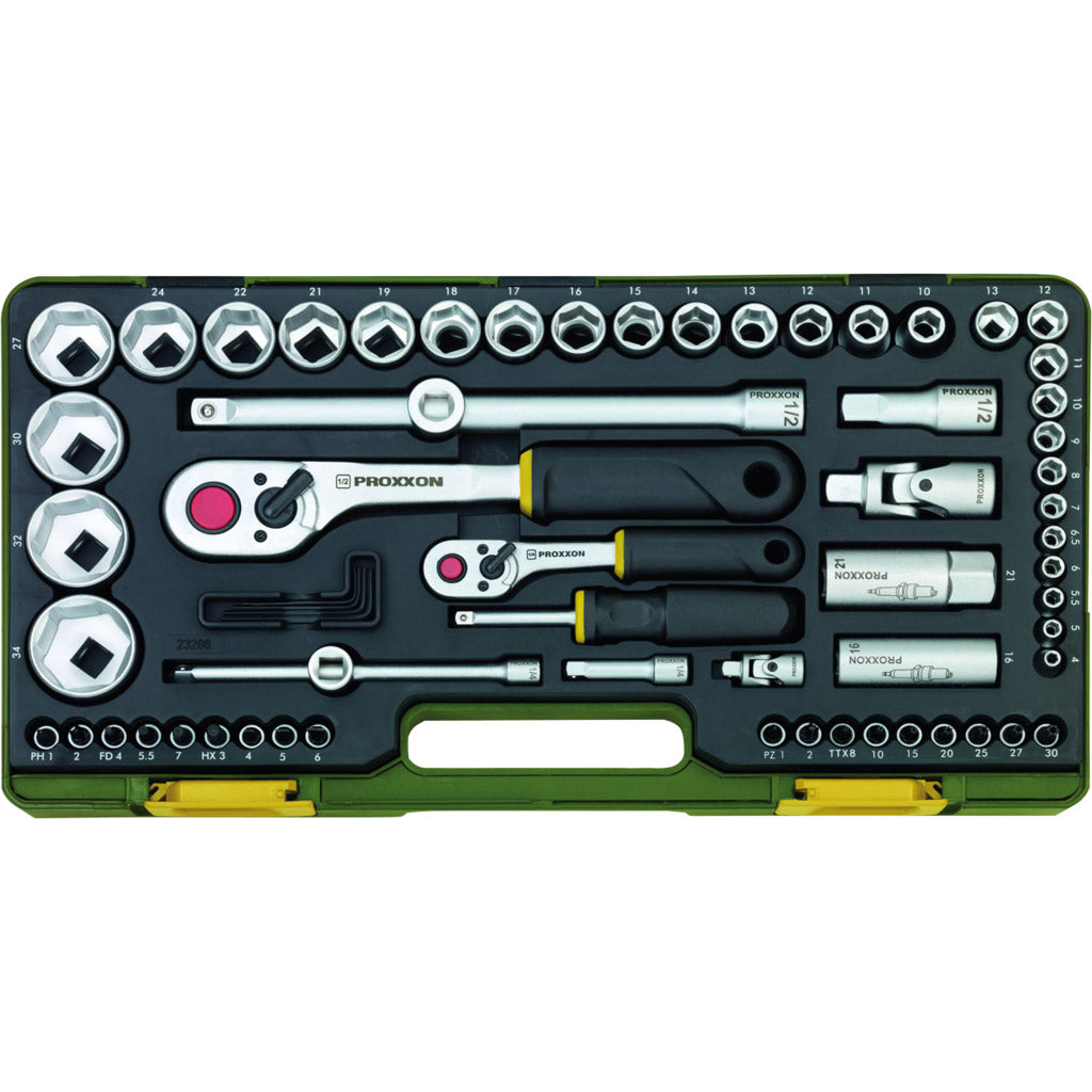 Socket wrench set combined