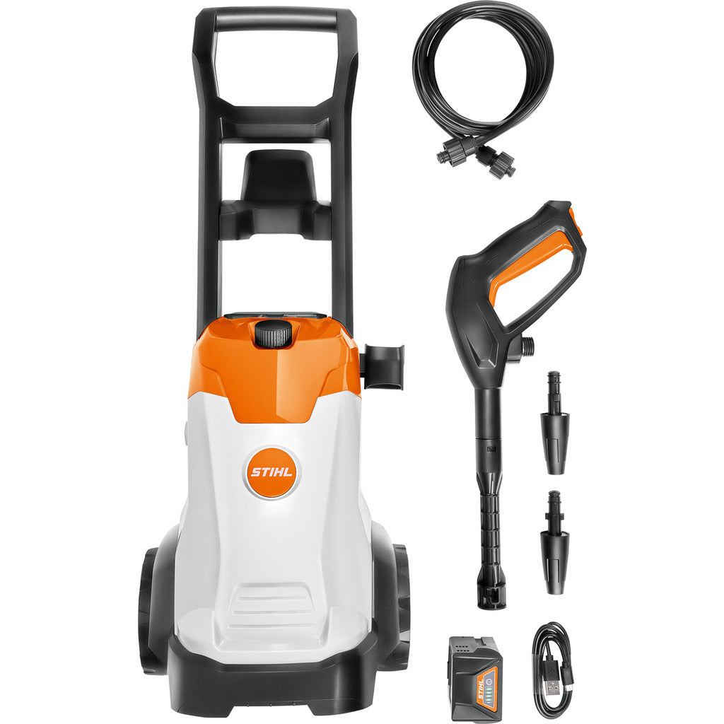 Stihl toy pressure washer including battery