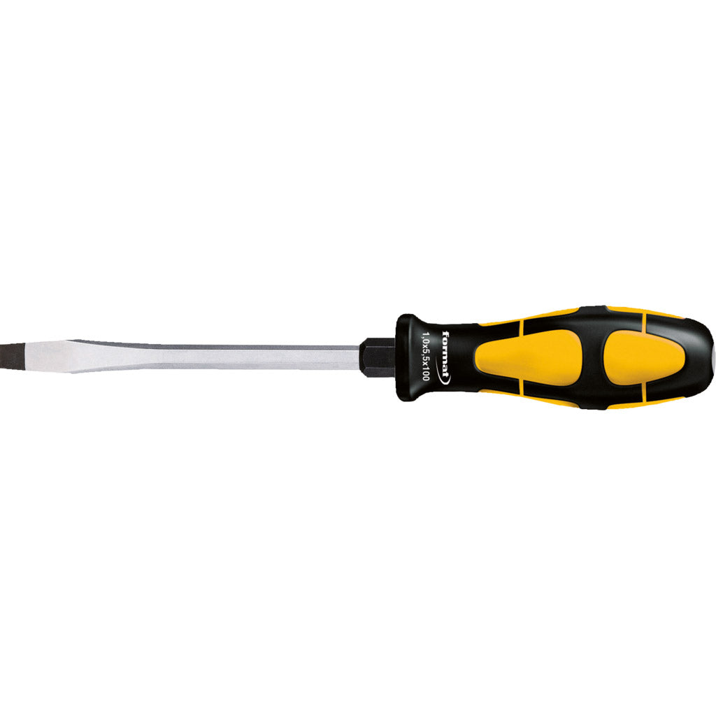 Slotted screwdriver with impact cap