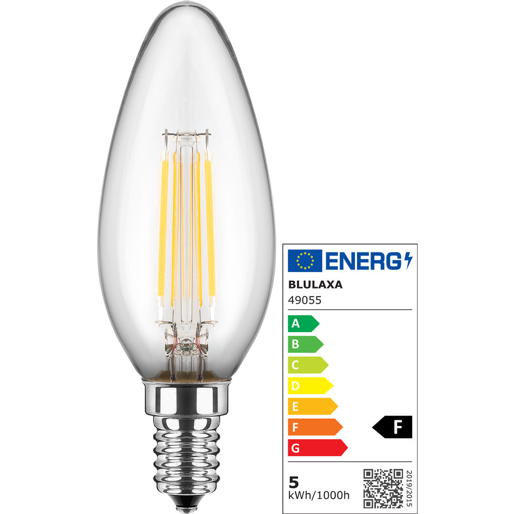 LED filament lamp candle shape C35 / E14