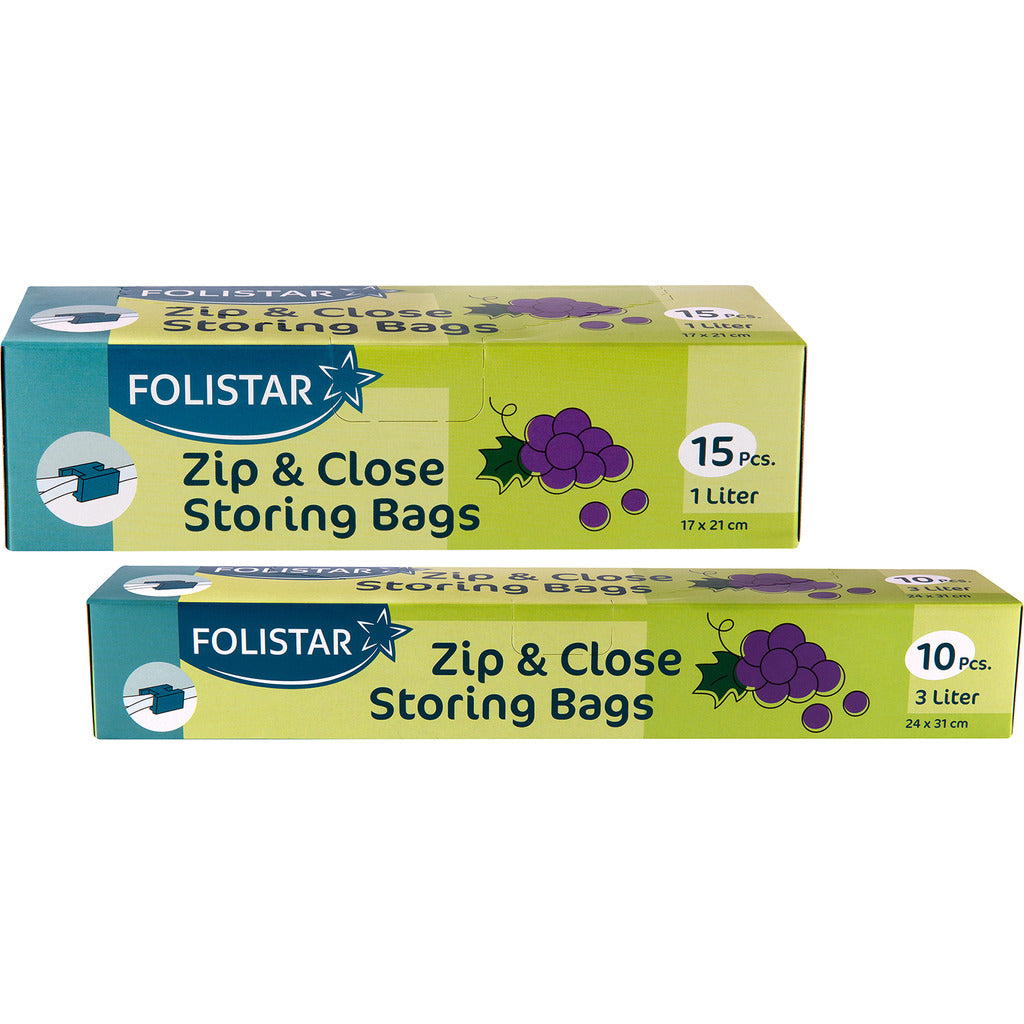 Freezer bags with zipper