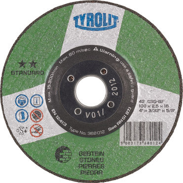 Cutting disc standard** for stone