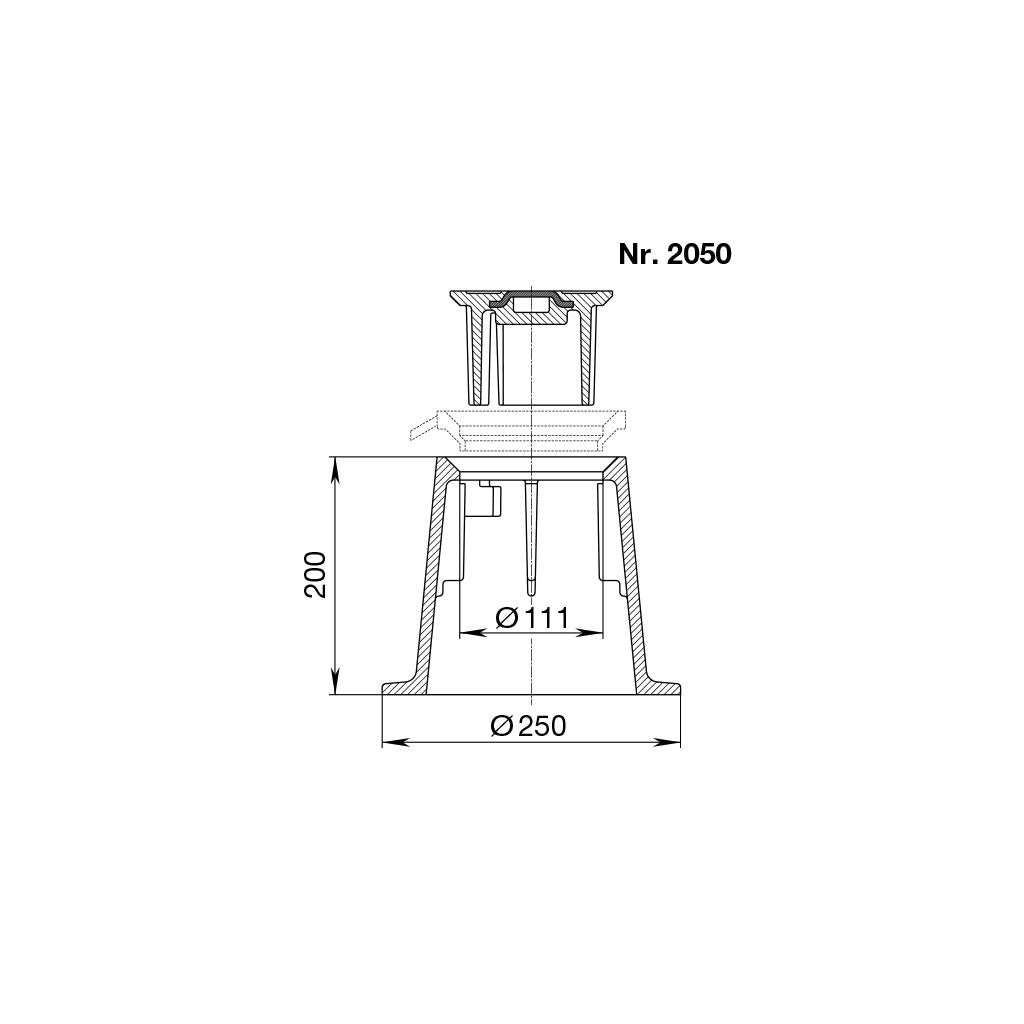 Telescopic street cap No. 2050
