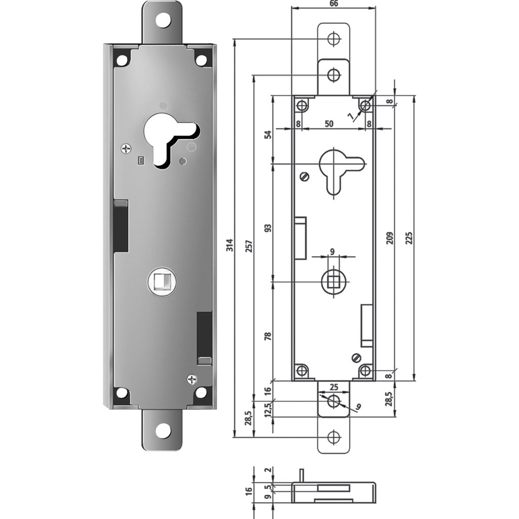 Garagentorschloss 4104