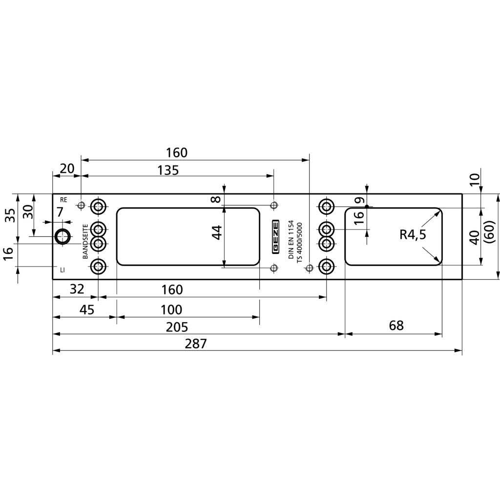 Montageplatte TS 4000/TS 5000