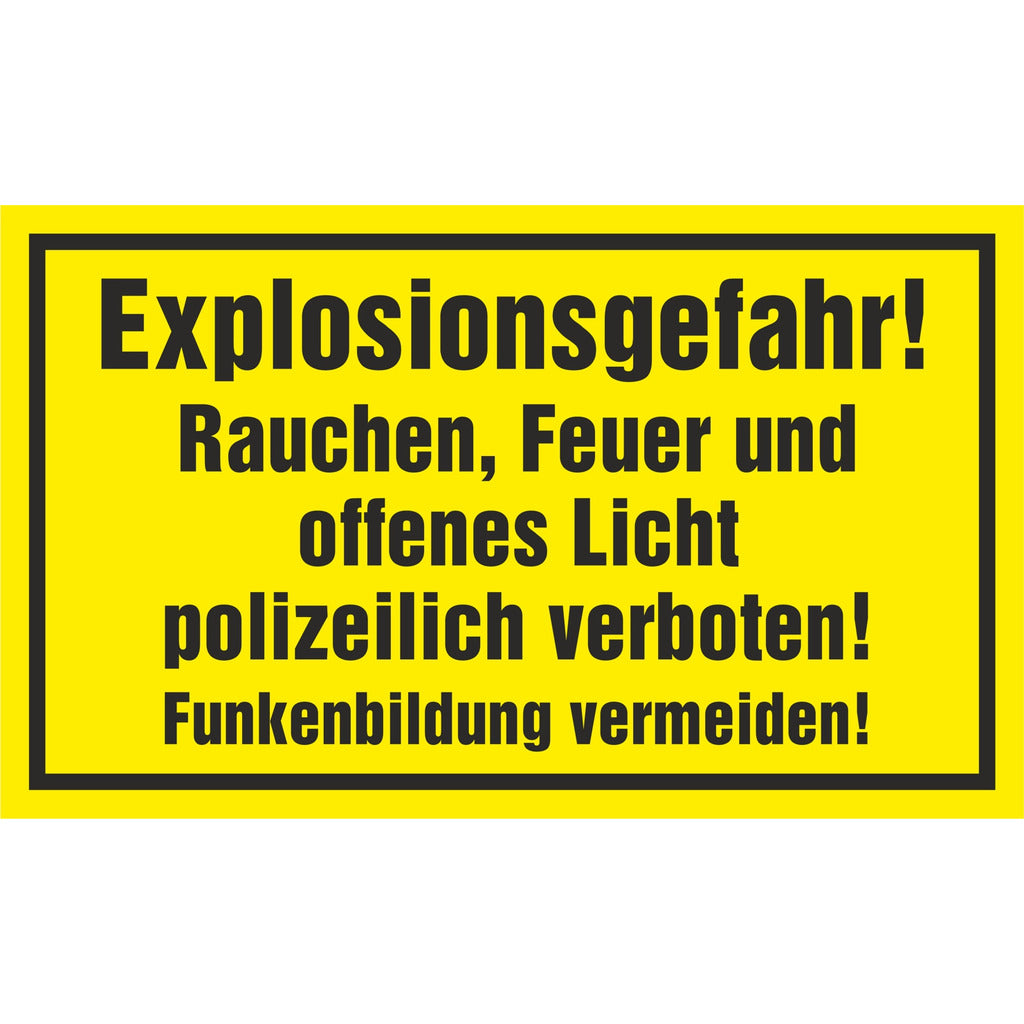Warning sign - Danger of explosion!