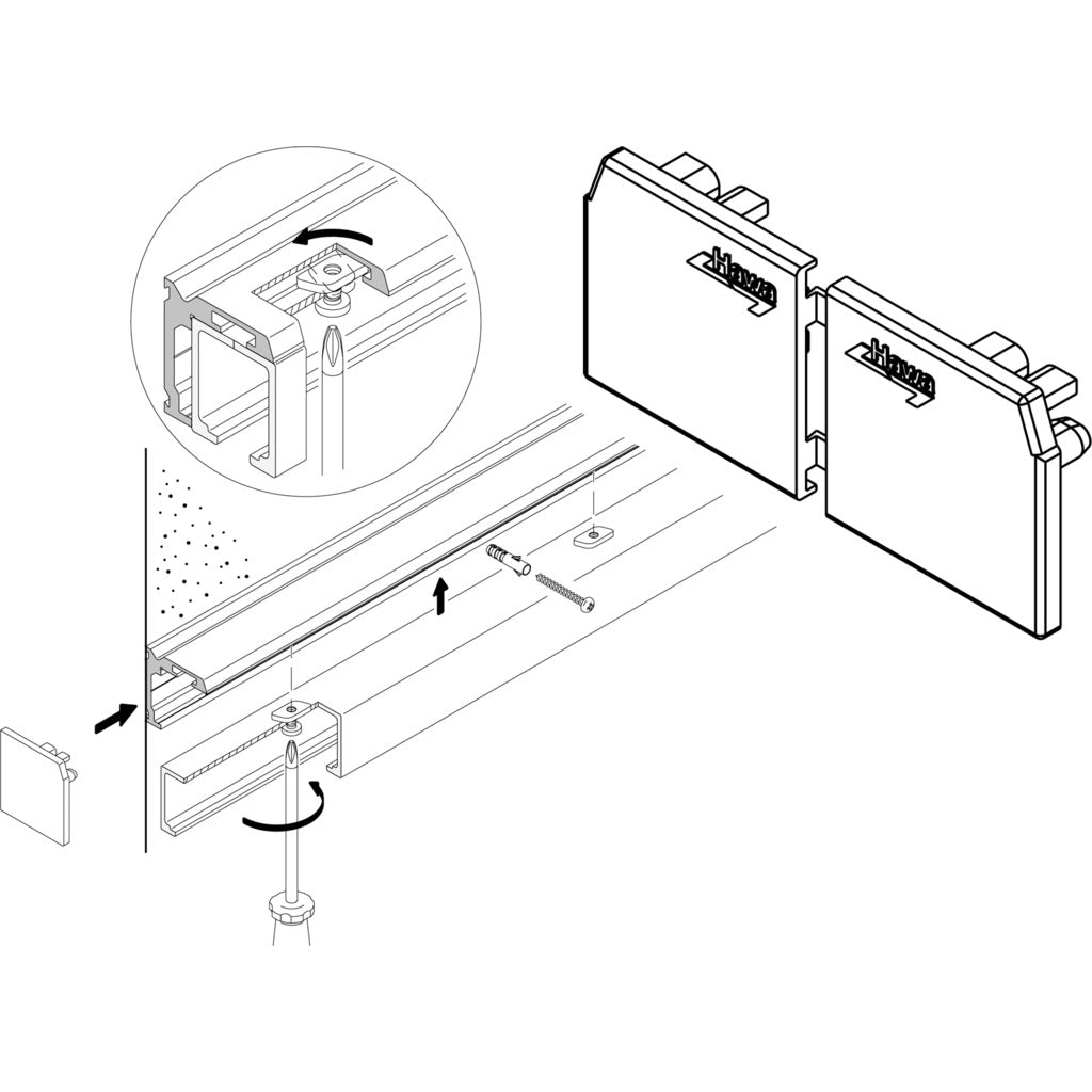HAWA-Junior 40 cover caps