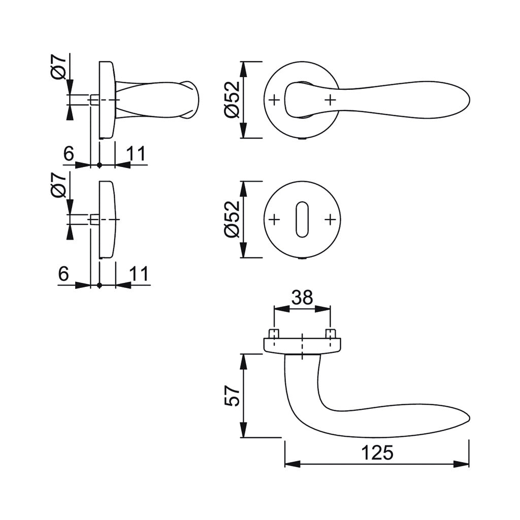 Handle set model Genova