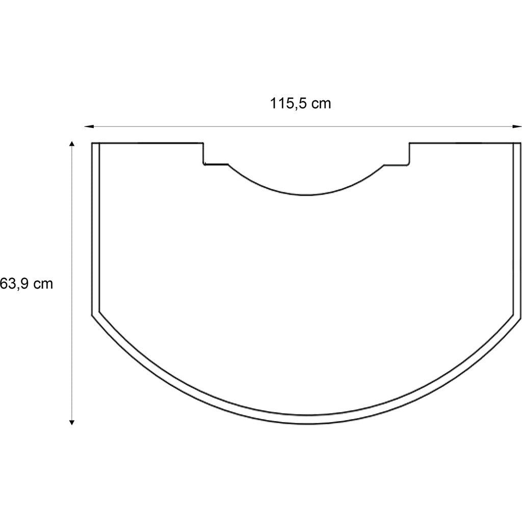 Glass serving plate / for Rika stove FOX II