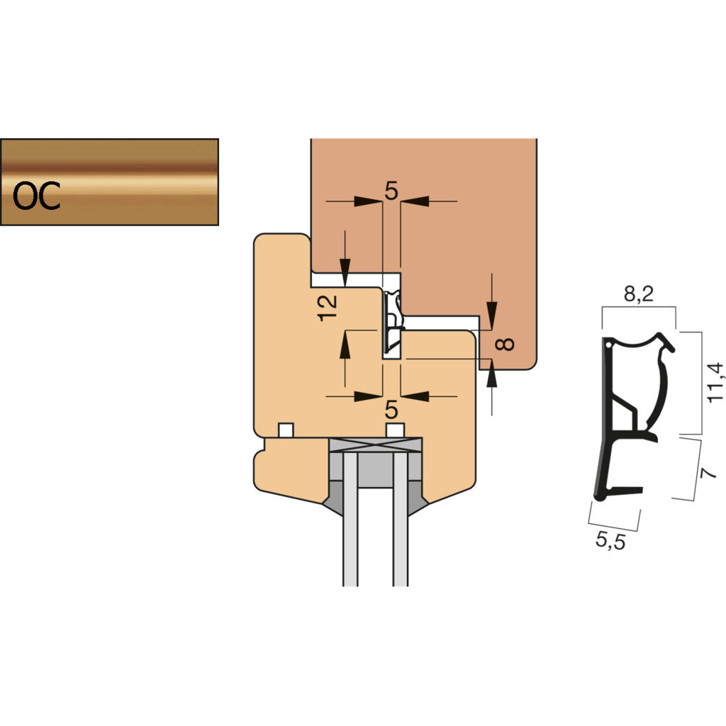 Window seal AFK2037 / short collar