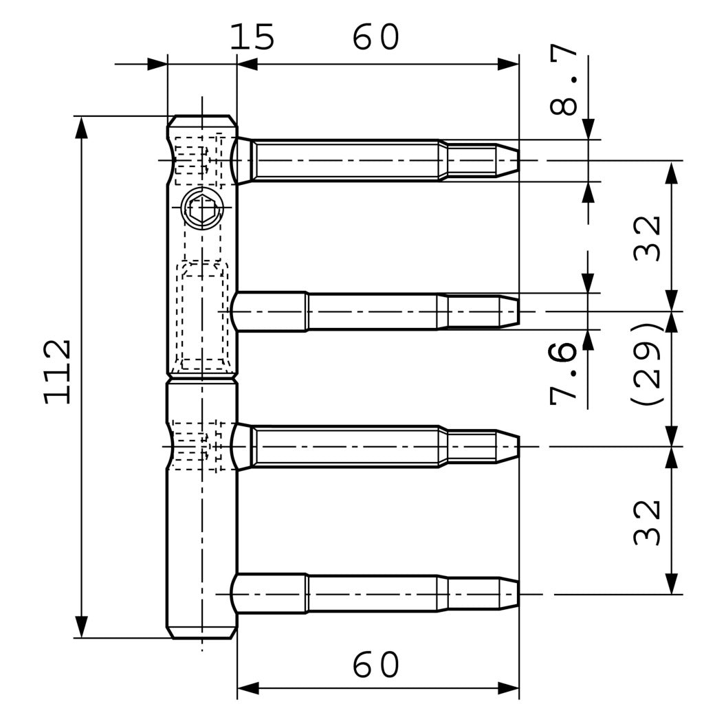 3-DIM door hinge 11R-15-003 (7.1150)