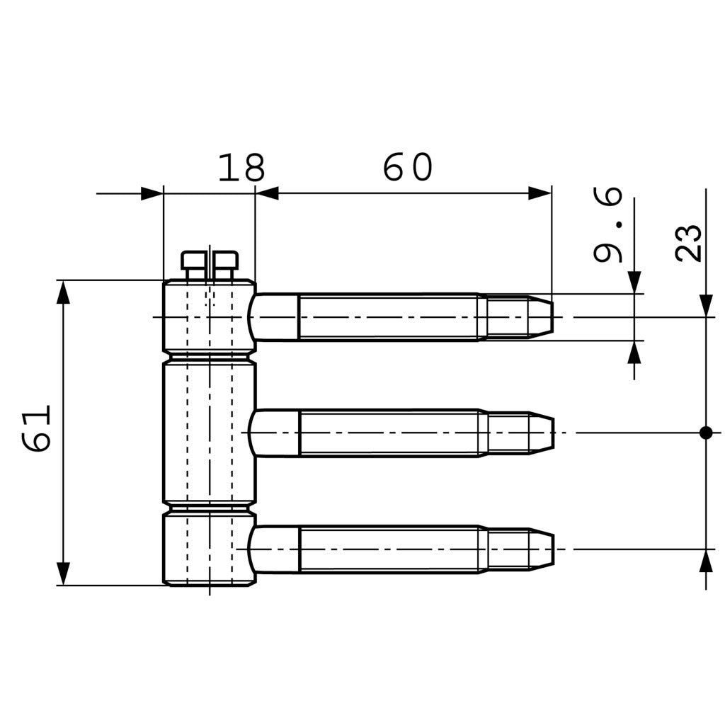 Cerniera per porta 40H-18-006 (2.5200)