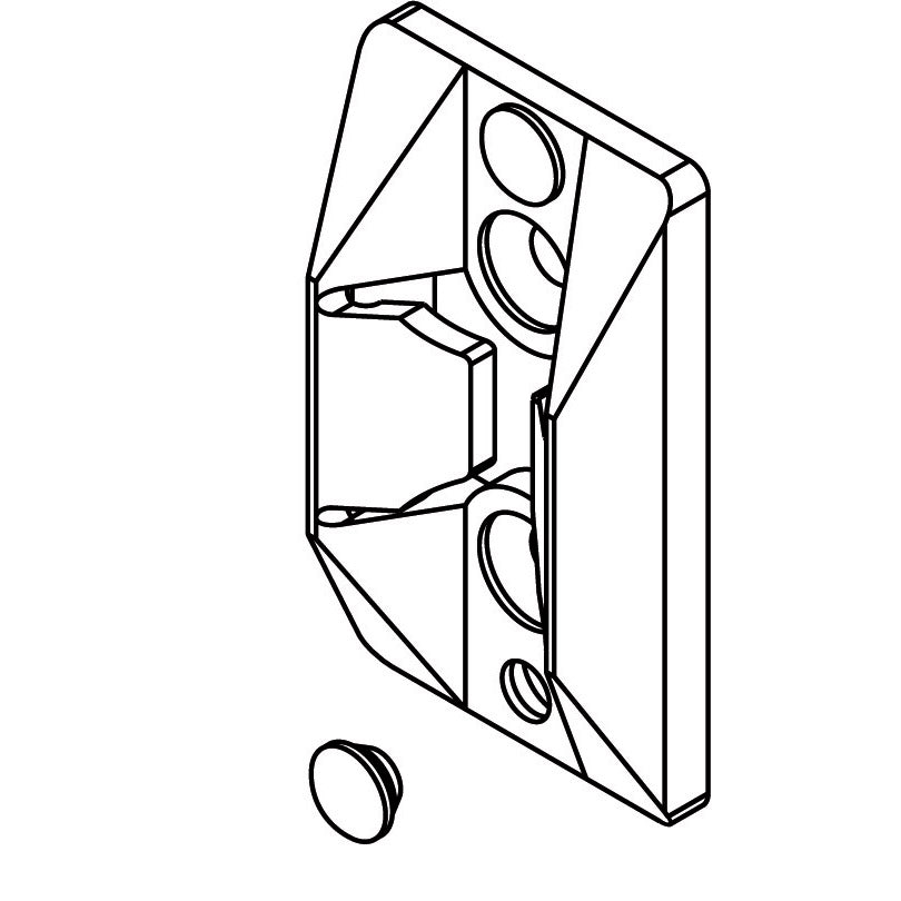 Centering part for all-glass sliding doors