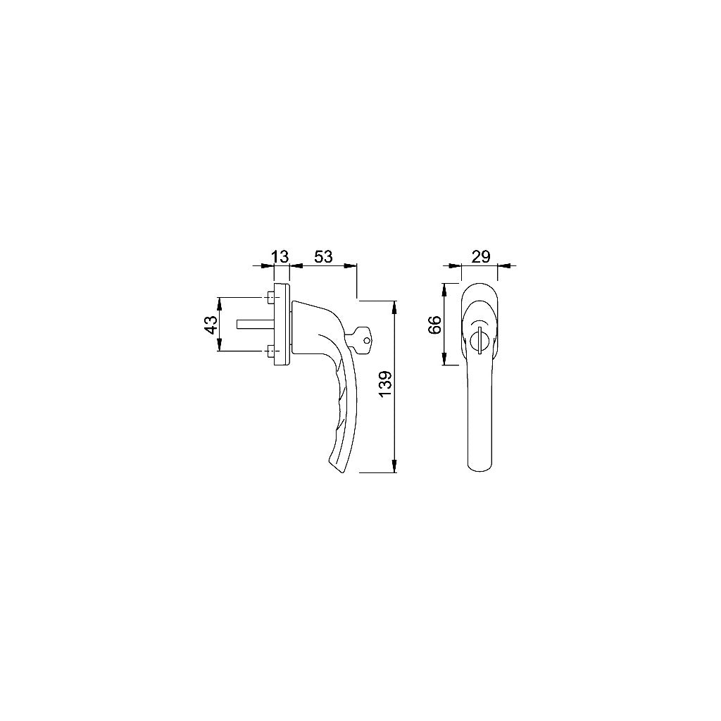 Window handle Tokyo SECU100