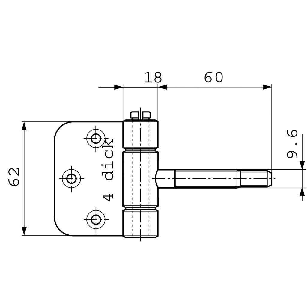 Door hinge 45L-18-013 (2.5300)
