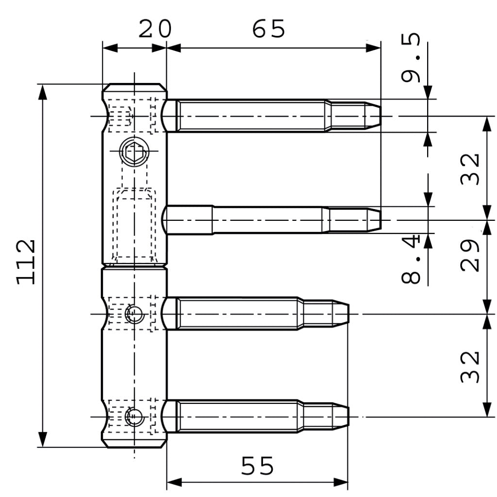 3-DIM door hinge 11R-20-007 (7.6200.AS)