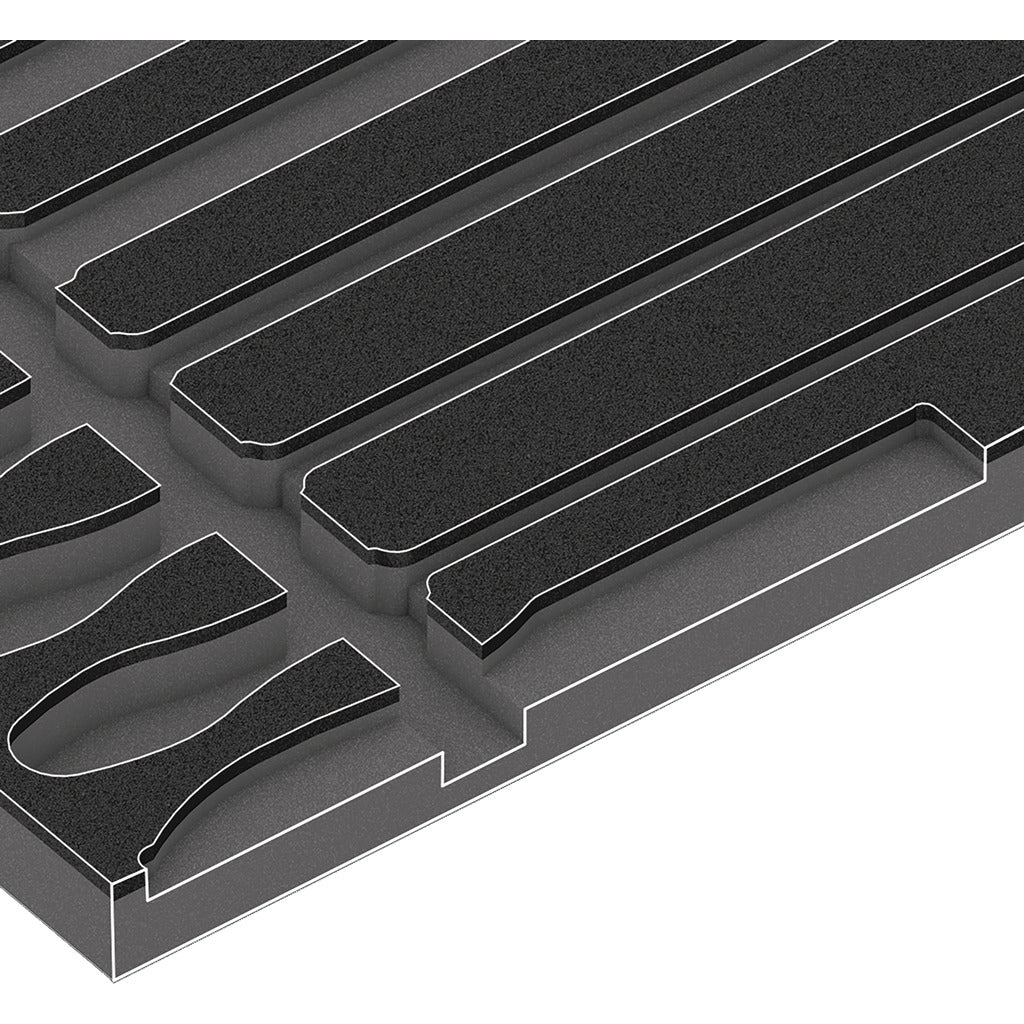 Set di lime 1 9783 / 6 pezzi / con inserto in schiuma