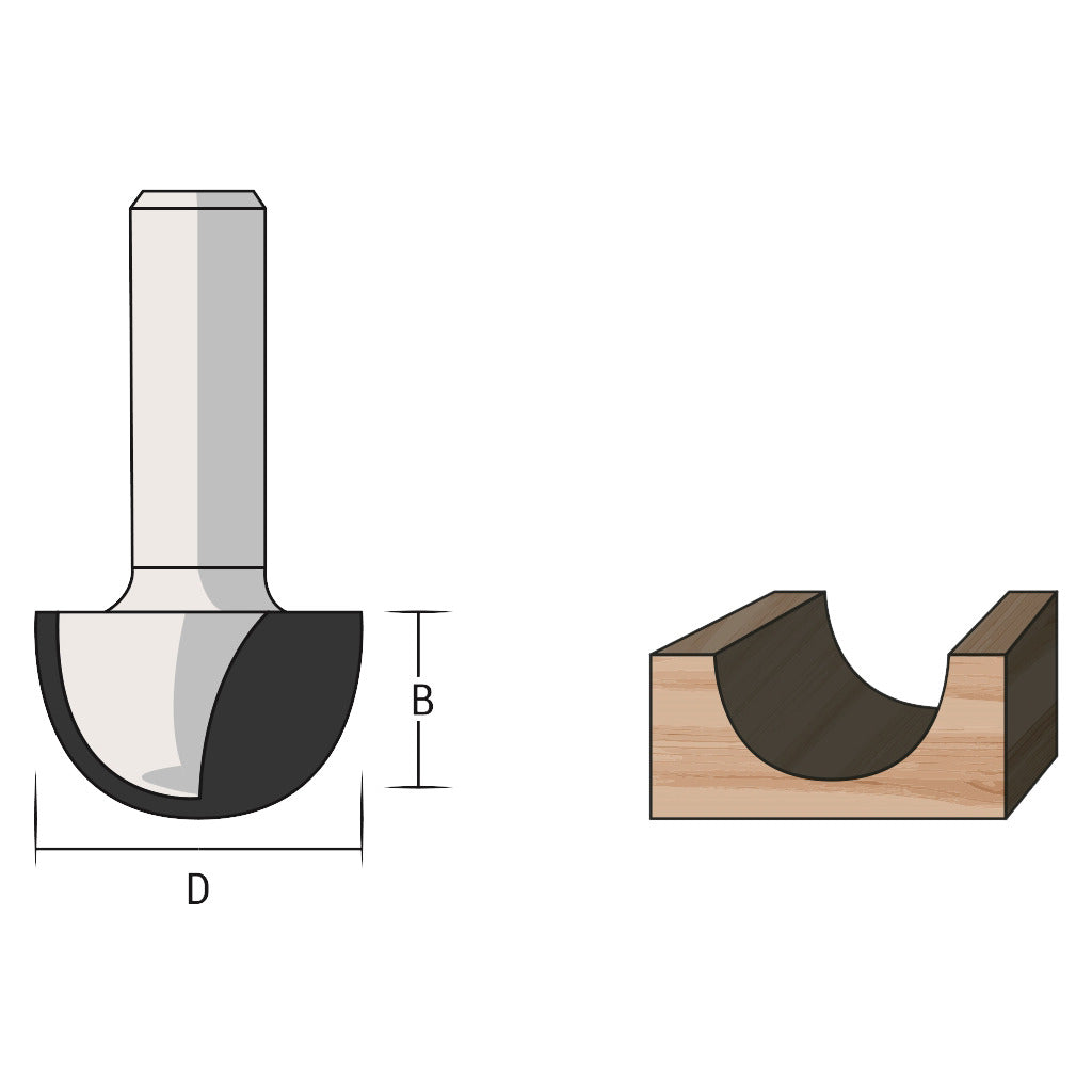 HM cove milling cutter