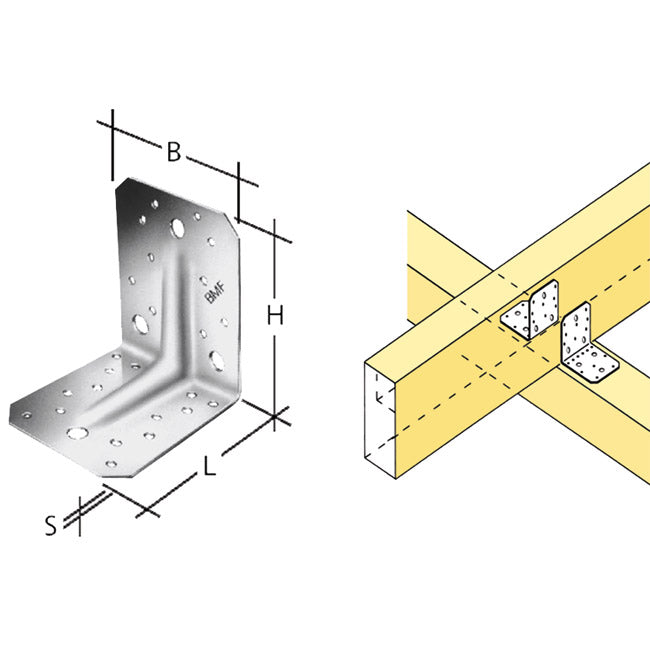 SIMPSON angle connector with rib ABR