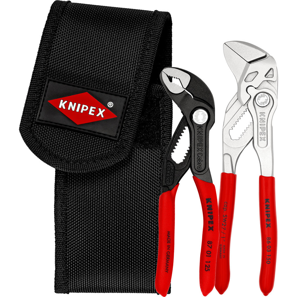 Set di mini pinze Knipex in custodia per cintura portautensili / 2 pezzi
