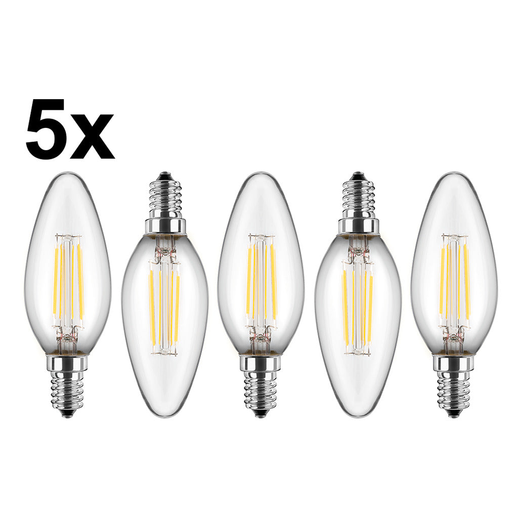 LED filament lamp candle shape C35 / E14 / set