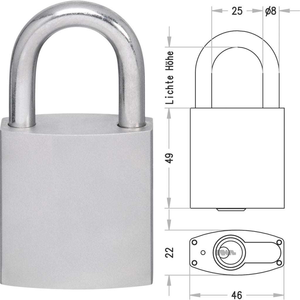 Padlock - locking system EPS / HPM 45