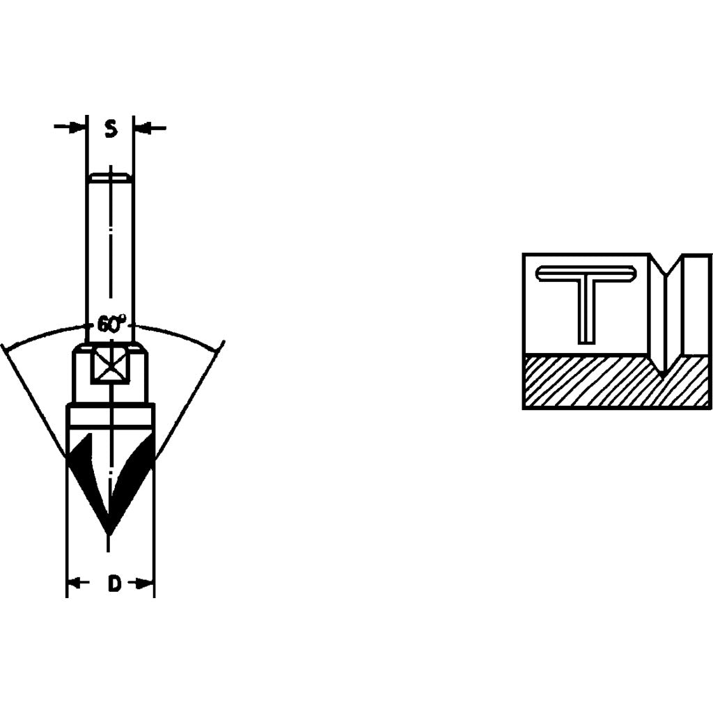 HM lettering cutter 60°