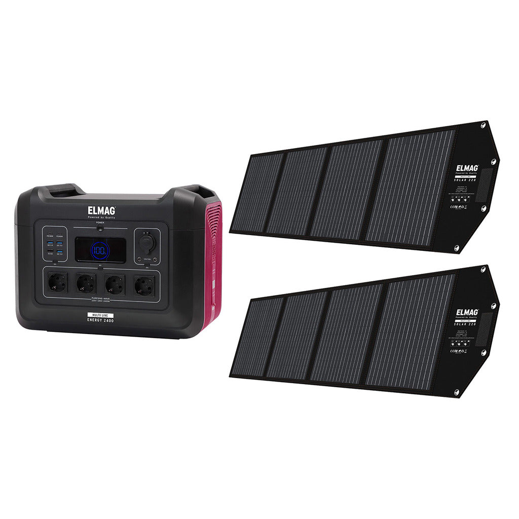 Portable solar generator set