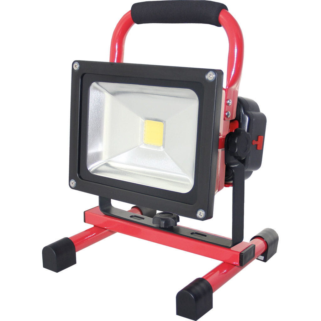 Mobile LED spotlight with battery
