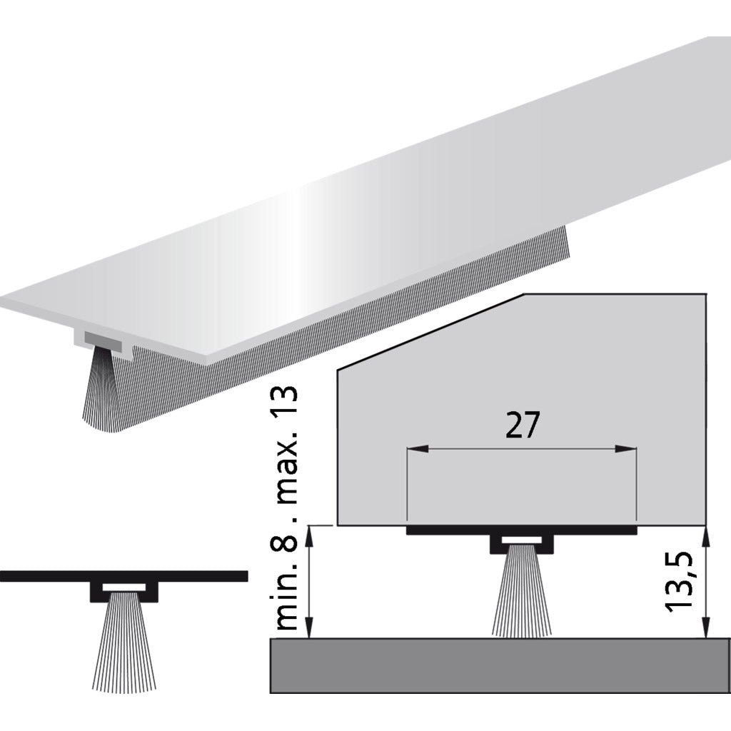 Door bottom seal DBS (invisible)