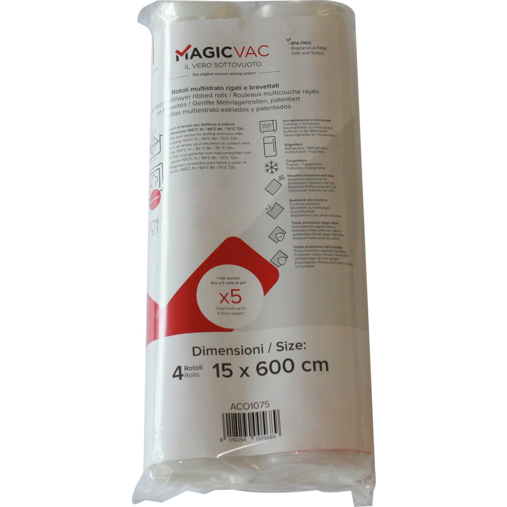 Vacuum rolls with longitudinal grooves