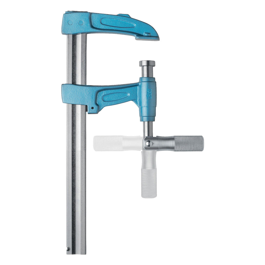 Bolt clamp with folding handle