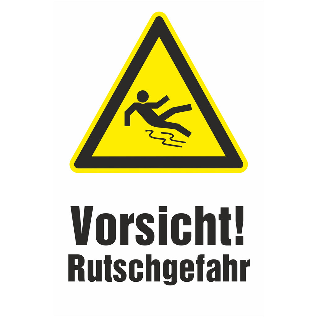 Warning sign - Caution! Slippery surface