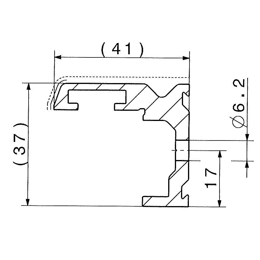Angle profile wall mounting HAWA-Junior 40