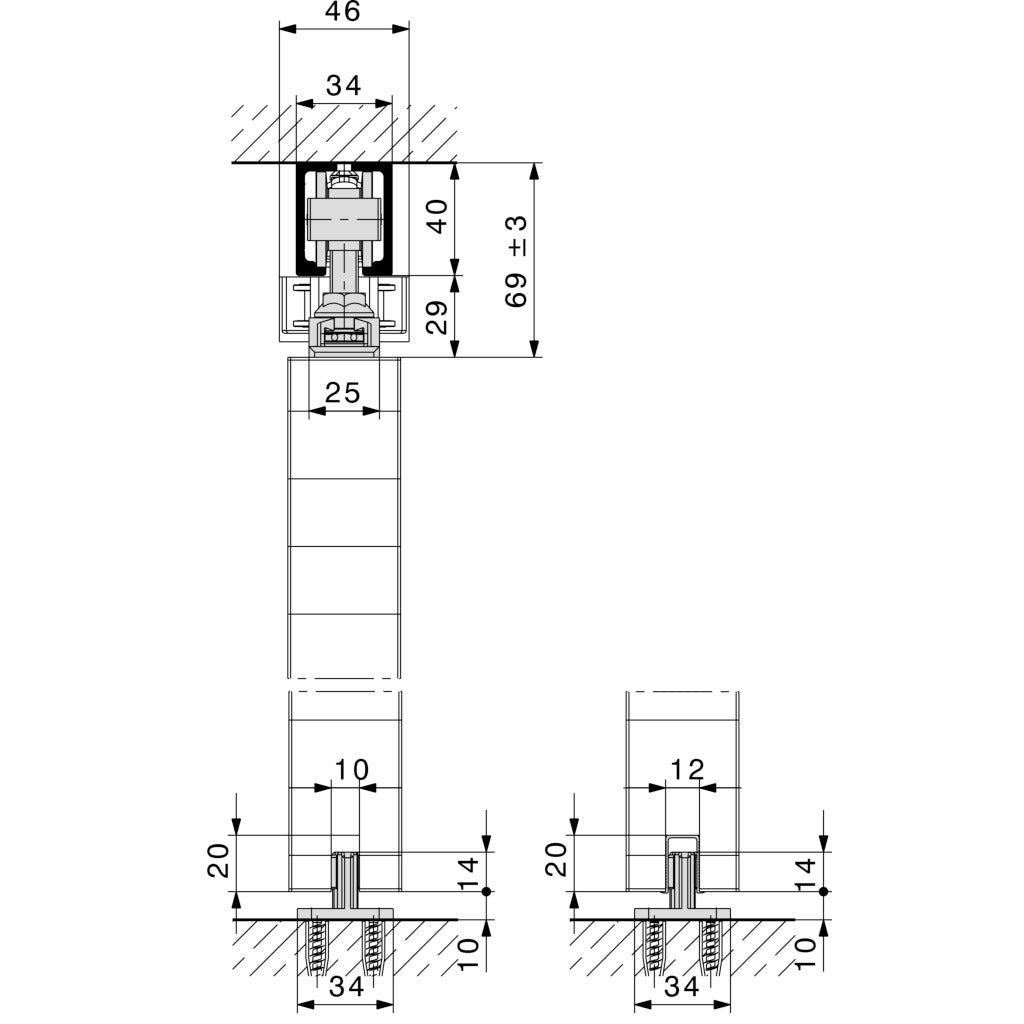 Beschlägesatz HAWA-Symmetric 80/Z