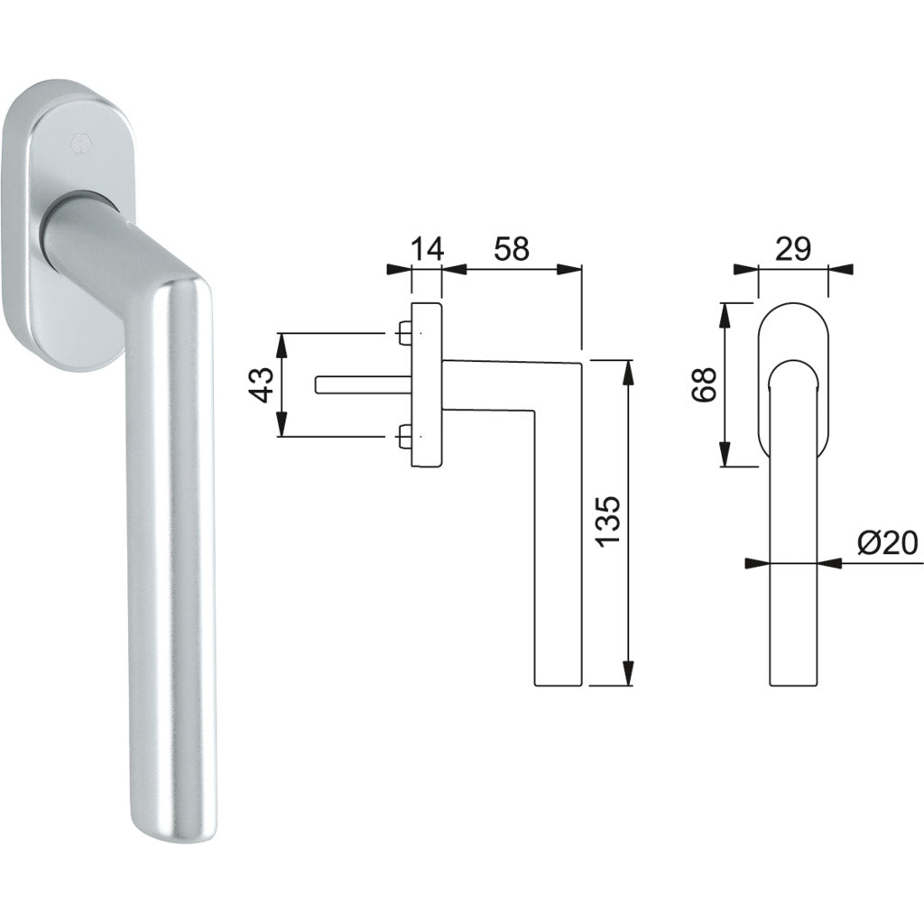 Window handle series AMSTERDAM