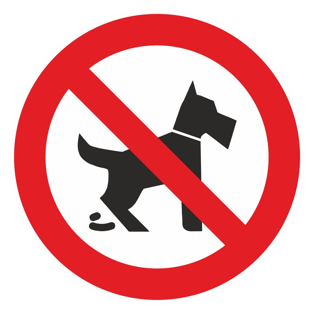 Prohibition sign - No dog toilet here