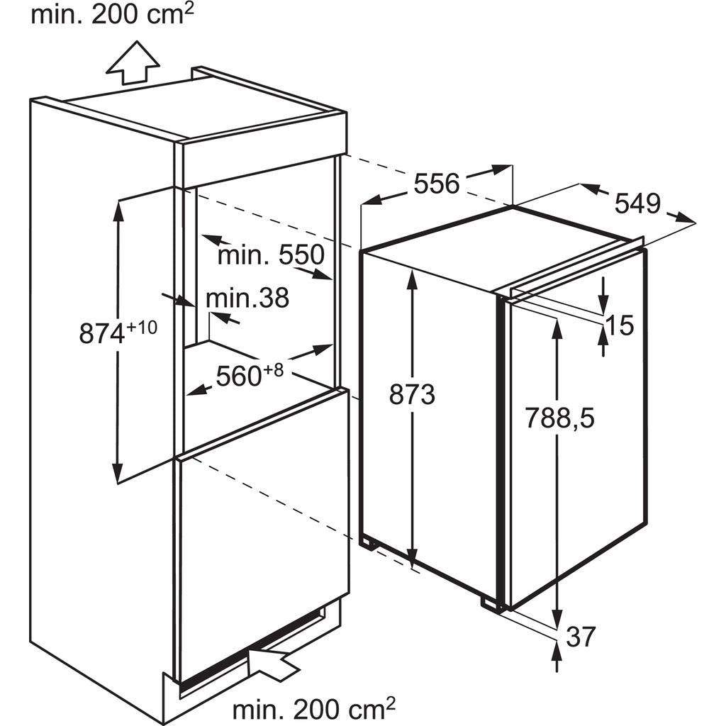 Einbau-Kühlschrank 5000 mit Gefrierfach ES5D88F1