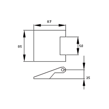 Glass door lock set EGS 470