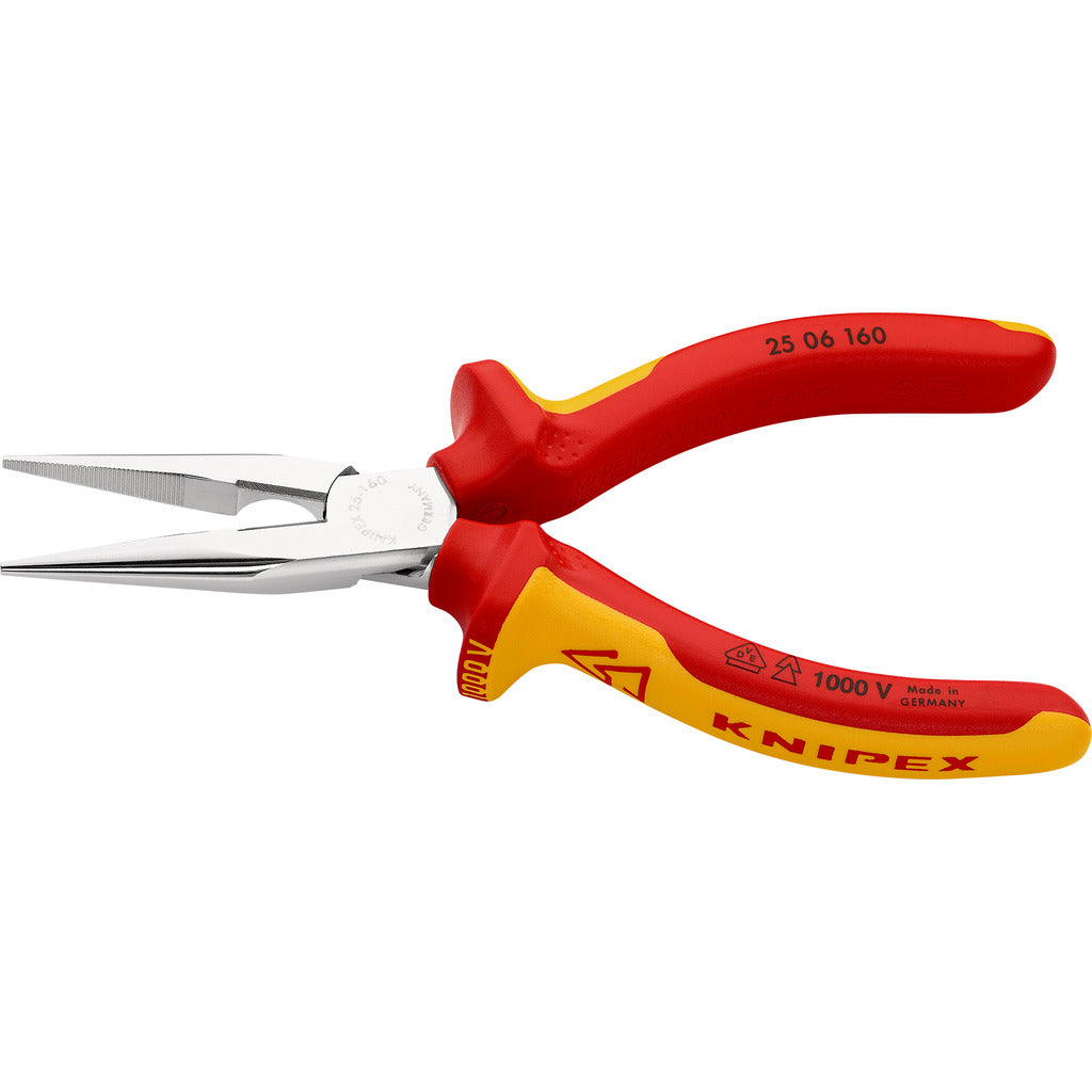 Knipex VDE Flachrundzange mit Schneide / Radiozange