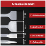 Siwitec SDS Plus Meißelset 500 mm / 4-teilig