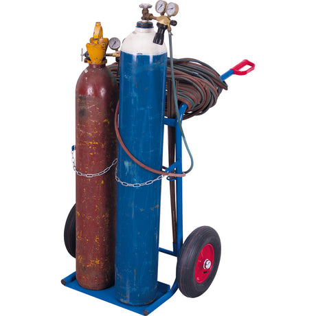 Stahlflaschenkarre für 2 Flaschen à 40 - 50 L