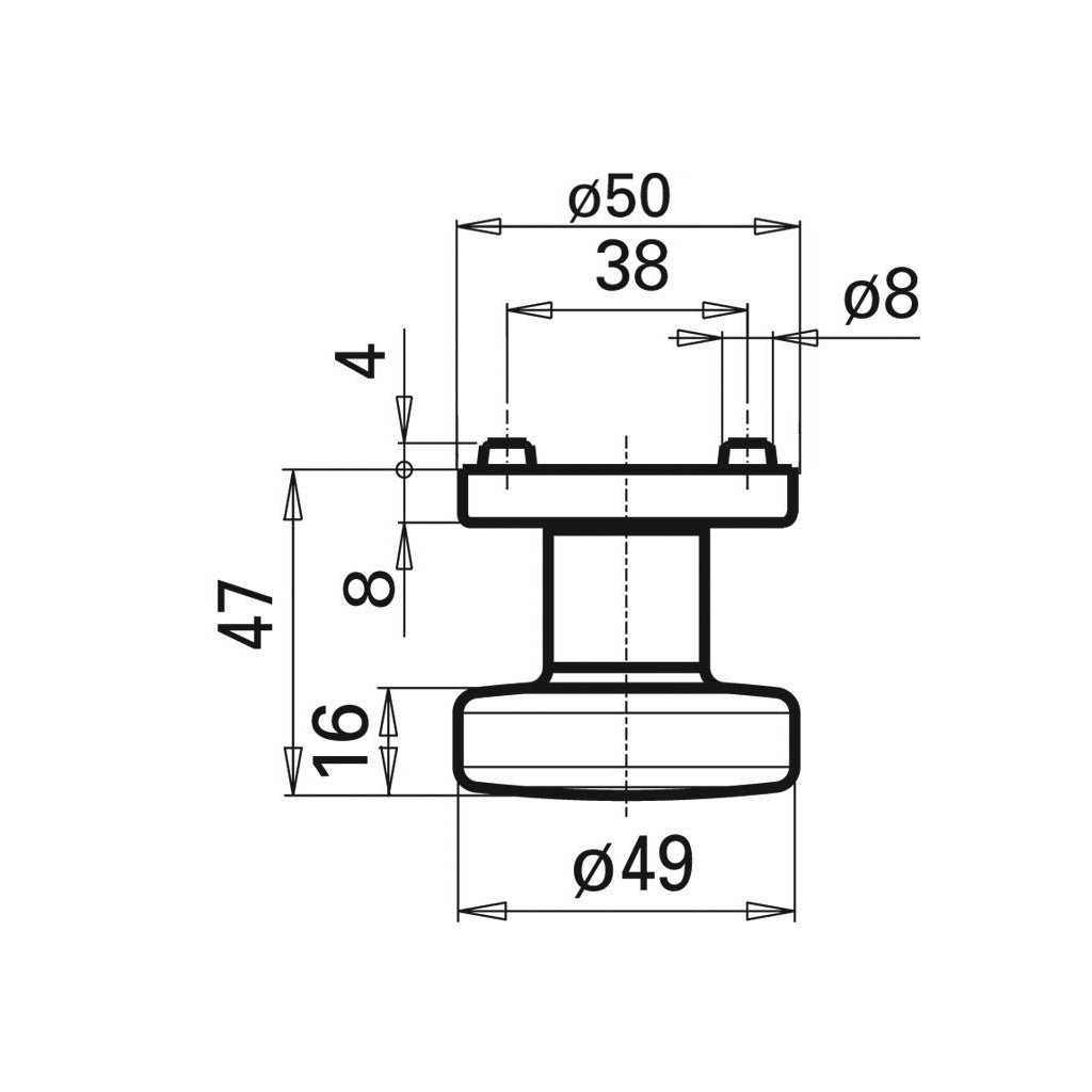 Knopf-Rundrosette WG4 3254L/7048T FH