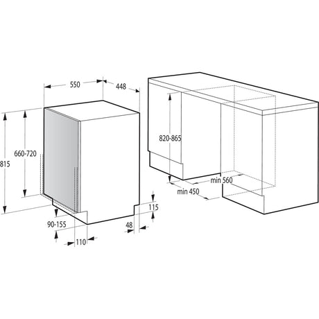 Lavastoviglie completamente integrata GV561C10