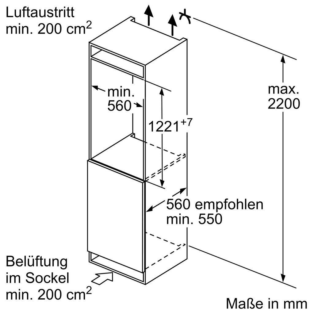 Einbau-Kühlschrank ohne Gefrierfach KI41R2FE1