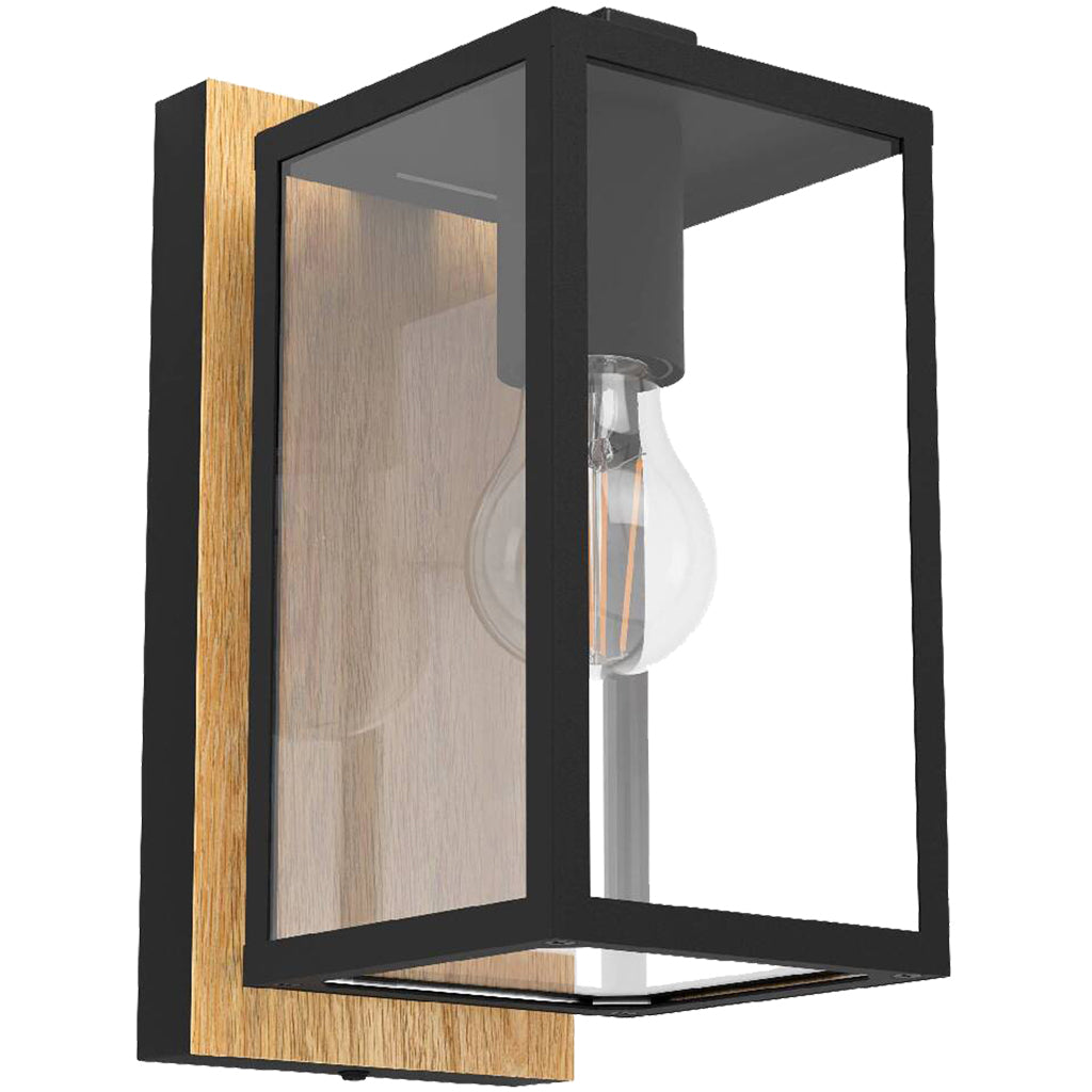 Eglo Wandleuchte BUDRONE mit Holzoptik