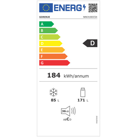 Frigorifero indipendente con vano congelatore G400 NRK418DCS4