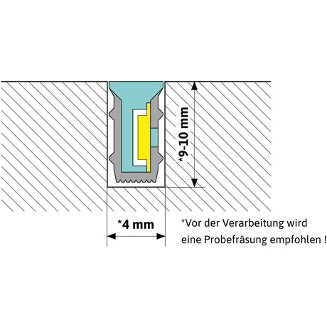 FLEXLINE 48 mit MONO LED-Band 8W