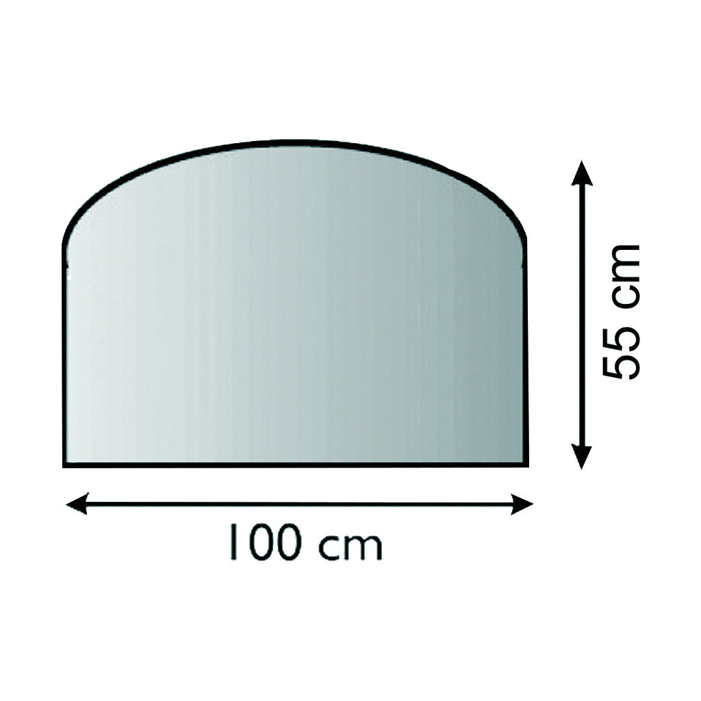 Glasvorlegeplatte halbrund