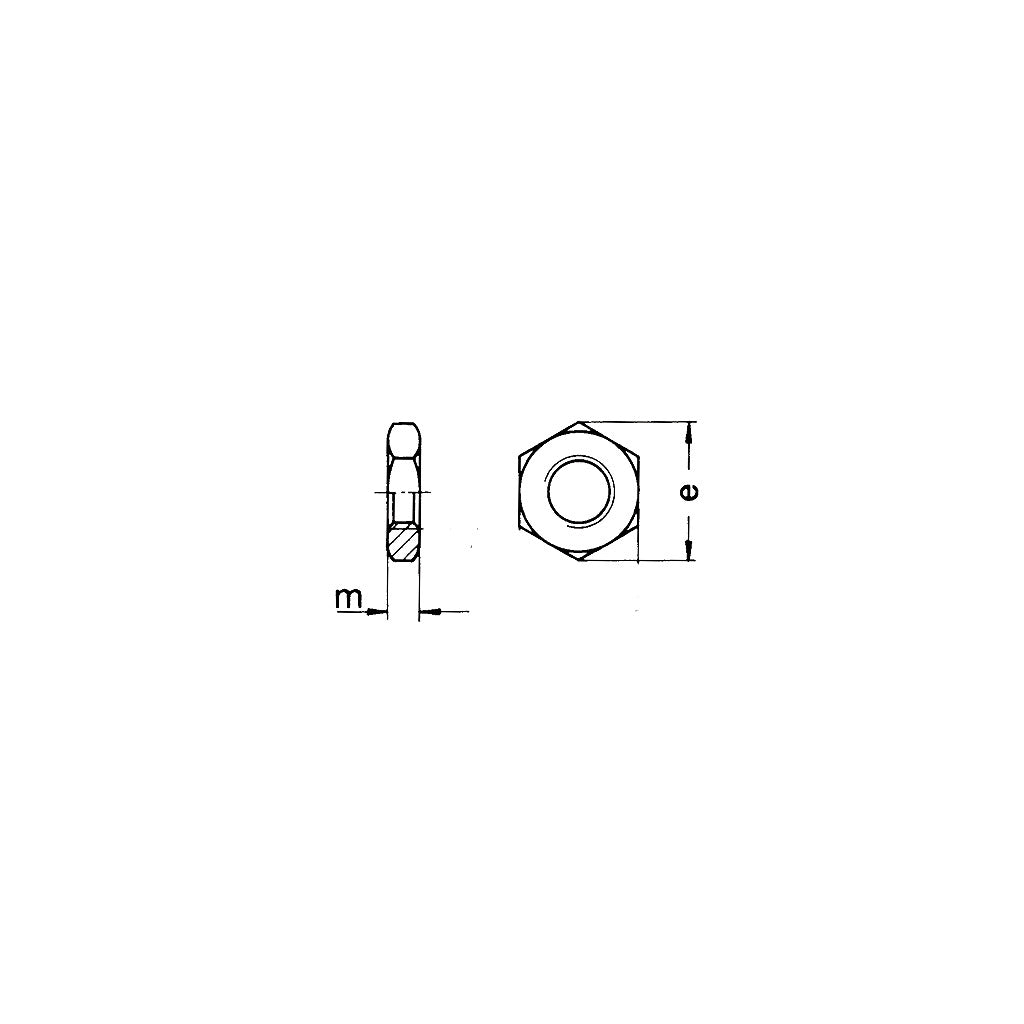 DIN439 Sechskantmutter niedrige Form 4 blank